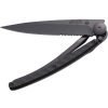 Deejo One Hand Knife - Black Carbon Fibre Open