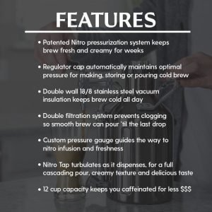 uKeg Nitro Cold Brew Coffee Maker Features