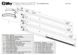 Silky Hayauchi 6.1mtr Pole Saw Exploded View
