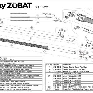 Zubat Pole Saw Exploded View