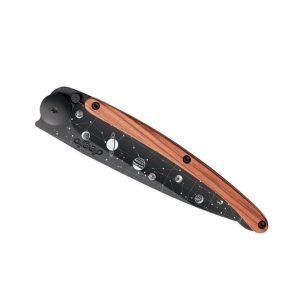 Deejo Tattoo Astro Knife - Black Coralwood Shut