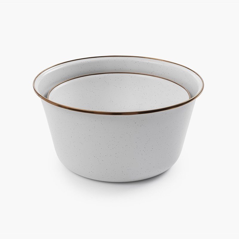 Barebones Enamel Mixing Bowl Set Eggshell1