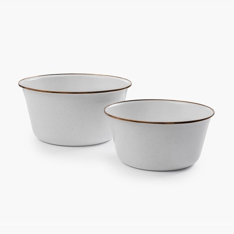 Barebones Enamel Mixing Bowl Set Eggshell4