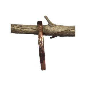 circular battered bangle - copper - large_side view