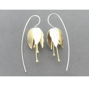 Alan Myerson Silver & Gold Plated Flower Earrings
