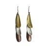 Fava Bean drop earring - silver, gold & rose gold