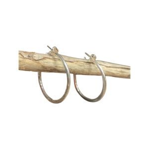 Medium Battered Flattened Hoops_Back and Front