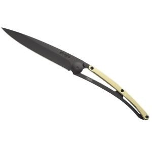 Deejo Pocket Knife Black with Gold Handle