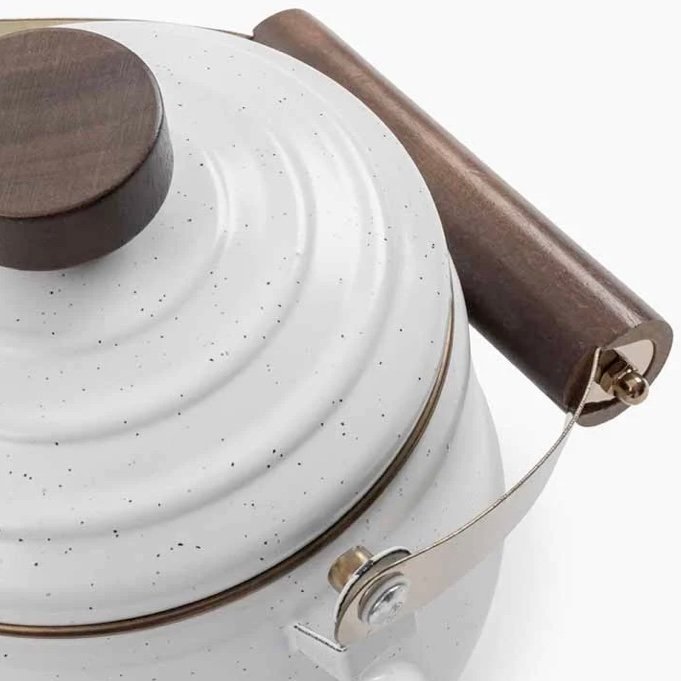 Camping Enamel Teapot - Eggshell