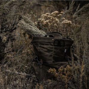 Gathering Bag - Waxed Canvas-Dark Khaki