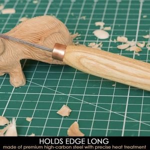 Beaver Craft_K12/02 Compact Straight V-Profile Chisel. Sweep No.12