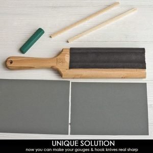 BeaverCraft LS5P1 Spoon Knife Paddle Strop with P01 Polishing Compound