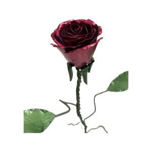 Handmade Red Metal Rose