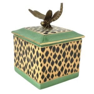 Jungle Jaguar Trinket Box - Green