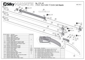 Hayate 6.1mtr Pole Saw Parts Exploded View