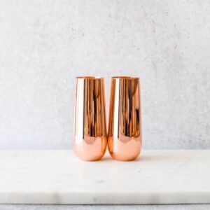 CLINQ Copper Stemless Champagne Flutes