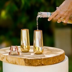 Clinq Gold Champagne Flutes