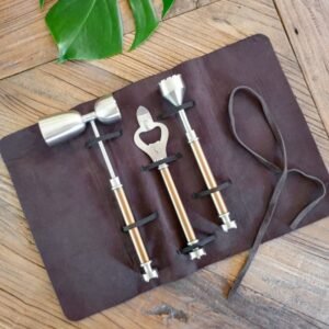 Steel and Antique Brass Cocktail Ki