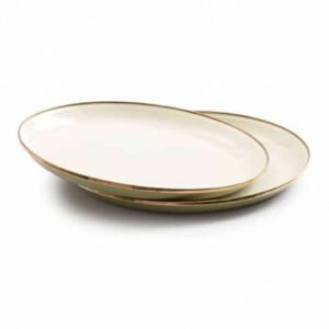 Enamel 2-Tone Deep Plate Set - Olive Drab
